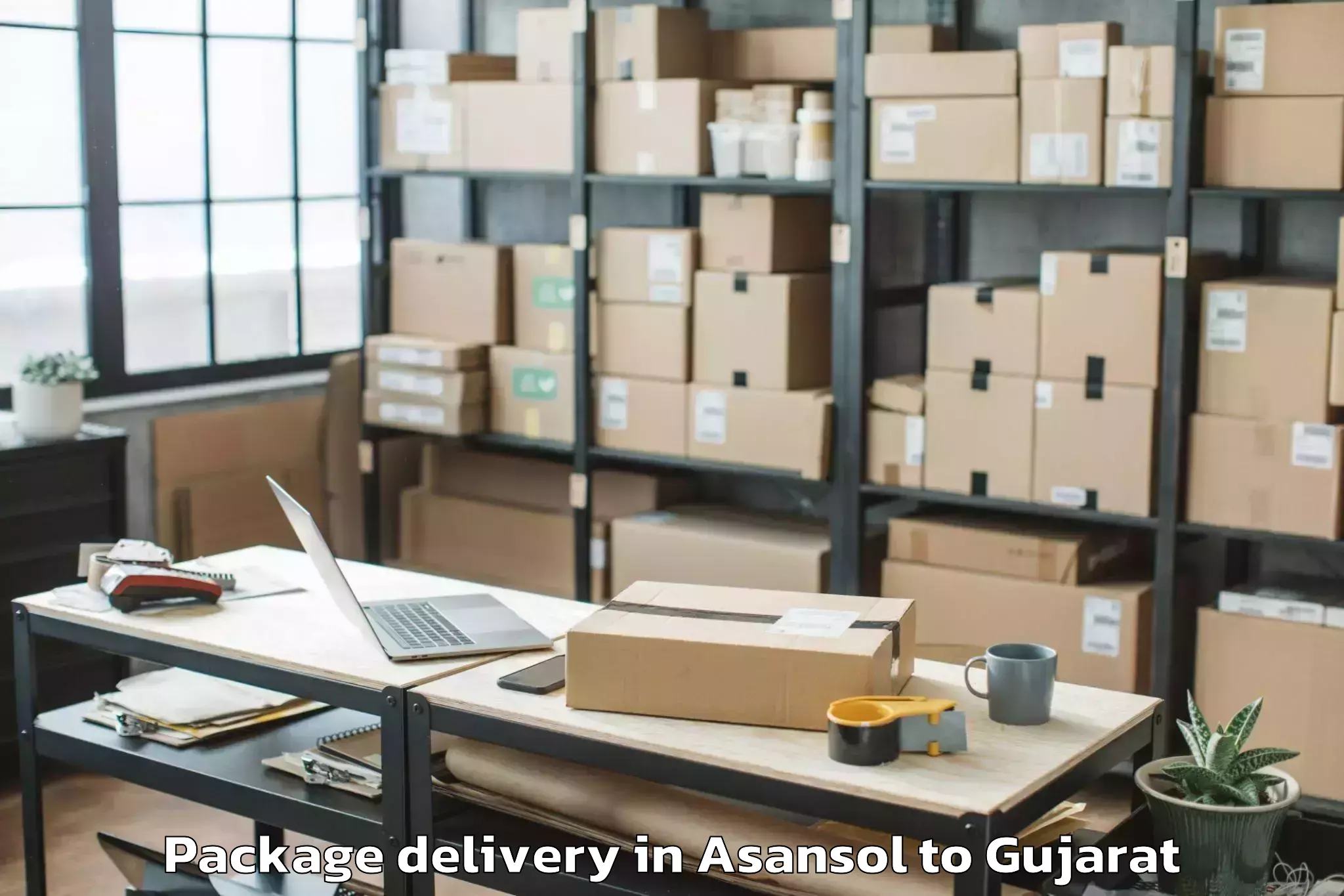 Quality Asansol to Gujarat National Law Universit Package Delivery